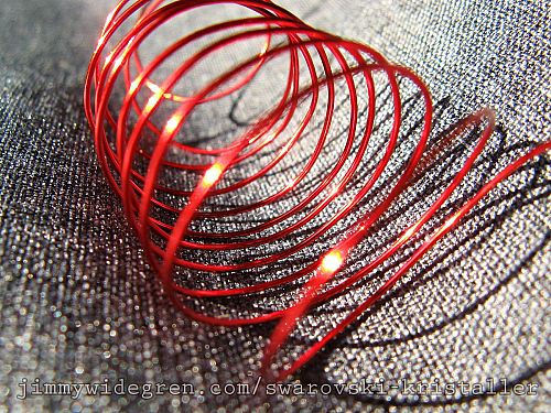 Koppartråd ø 0,5 mm - Röd metallic