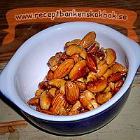 Honungs och chilli rostade kashew och mandlar