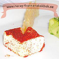 Creamfraishe fyrkant med paprika och grillad ost